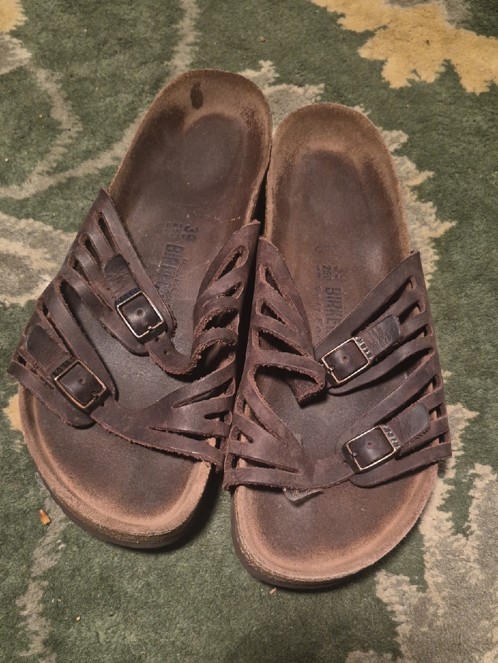 Brown Kids Leather Buckle Sandals